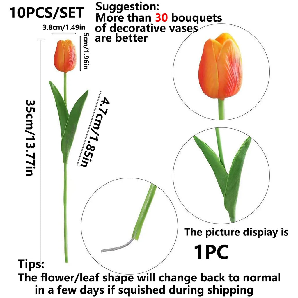 ZENVORA® Realistische Kunsttulpen – Elegante Blumen-Deko