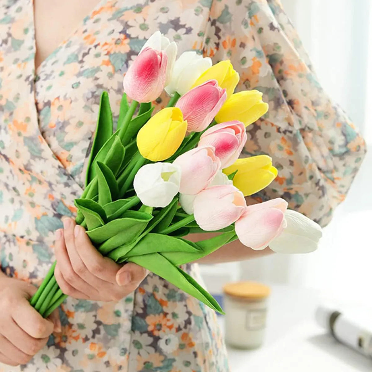 ZENVORA® Realistische Kunsttulpen – Elegante Blumen-Deko