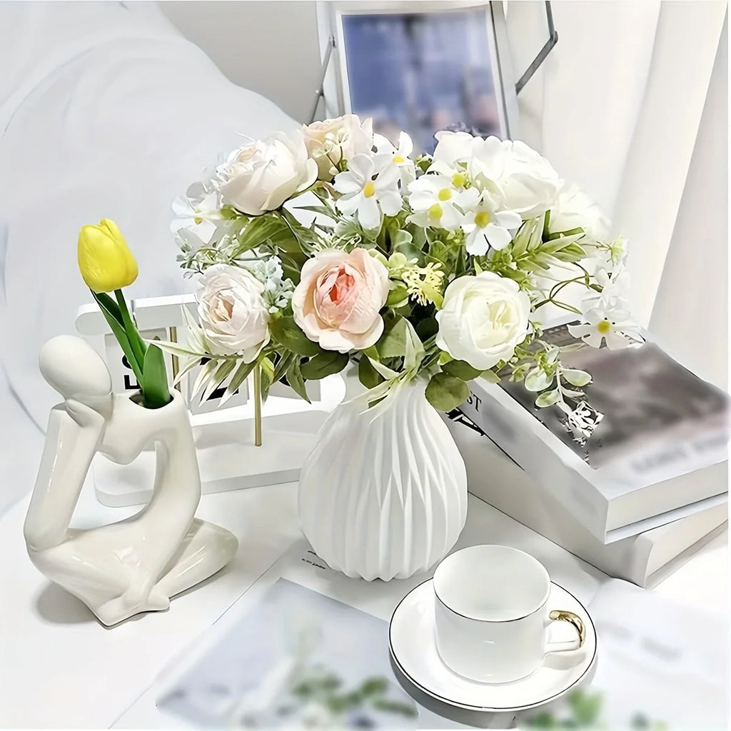 ZENVORA® Wave Vase – Moderne Keramik-Dekovase